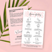 Feminine Ombre Powder Brows Aftercare Instructions Visitekaartje