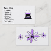 Feminine Paarse Visitekaartjes (Voorkant / Achterkant)