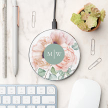 Feminine Pink and Beige Poppies Waterverf Floral