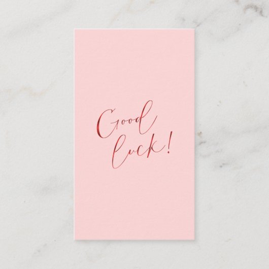 Feminine Pink & Red Script Prize Raffle Ticket (Achterkant)