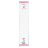 Feminine Pink Whisk Bakery Craft Market Korte Tafelloper (Voorkant)