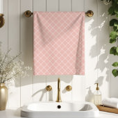 Feminine Plaid Towel Elegant Rose Gold Accent Bad Handdoek
