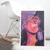 Feminine-Pop van 80 s zwart-Paarse haarkleurlaag P Poster