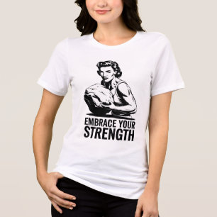 Feminine Power" - Retro-Inspired Tee Tri-Blend Shirt