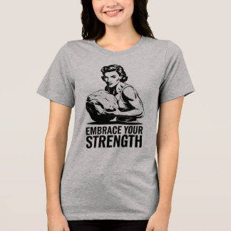Feminine Power" - Retro-Inspired Tee Tri-Blend Shirt