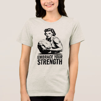 Feminine Power" - Retro-Inspired Tee Tri-Blend Shirt