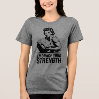 Feminine Power" - Retro-Inspired Tee Tri-Blend Shirt