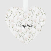 Feminine Pretty Blush Pink Flowers Christmas (devant)