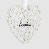 Feminine Pretty Blush Pink Flowers Christmas (devant)