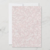 Feminine roze rozen 80e verjaardag kaart (Achterkant)