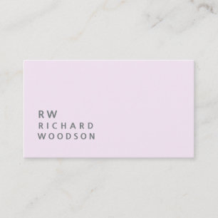 Feminine Trendy Soft Bleek Baby Roze    Minimaal Visitekaartje