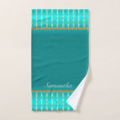 Feminine Turquoise Bleu Et Or (Serviette à main)