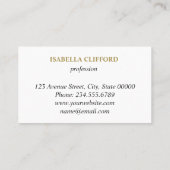 Feminine witte marmer | professionele logo visitekaartje (Achterkant)