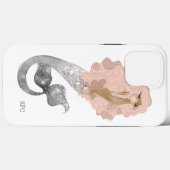Feminine Zee Goddess Mermaid met Monogram Case-Mate iPhone Case (Achterkant (horizontaal))
