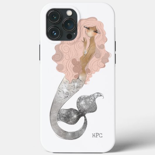 Feminine Zee Goddess Mermaid met Monogram Case-Mate iPhone Case (Achterkant)