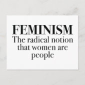 feminisme briefkaart (Voorkant)