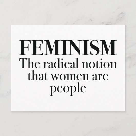 feminisme briefkaart (Voorkant)