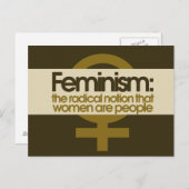 feminisme briefkaart (Voorkant / Achterkant)