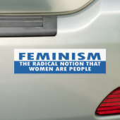 feminisme bumpersticker (Op auto)