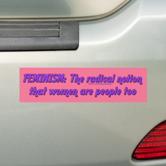 feminisme bumpersticker (Op auto)