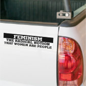 feminisme de radicale opvatting dat vrouwen mensen bumpersticker (Op Truck)