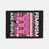 feminisme de radicale opvatting dat vrouwen mensen fleece deken (Voorkant (Horizontaal))