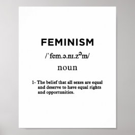feminisme definitie horizontaal poster