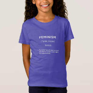 Feminisme Definitie paarse T-shirt
