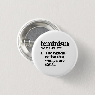 Feminisme Definitie Ronde Button 3,2 Cm