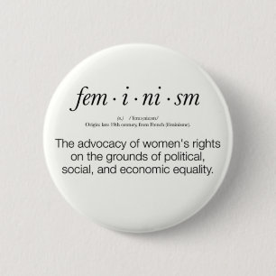Feminisme Definitie Ronde Button 5,7 Cm