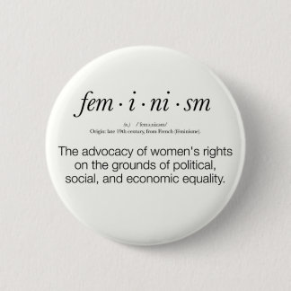 Feminisme Definitie Ronde Button 5,7 Cm