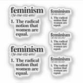 Feminisme Definitie Sticker (Voorkant)