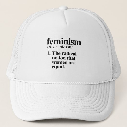 Feminisme Definitie Trucker Pet (Voorkant)