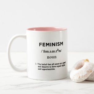 feminisme definitie tweekleurige koffiemok