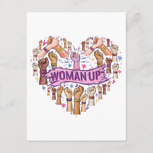 Feminisme Feministische Sterke Vrouwenempowerment Informatiekaartje (Achterkant)