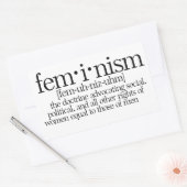 Feminisme gedefinieerd rechthoekige sticker (Envelop)