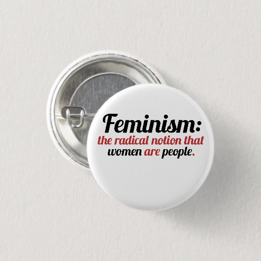 Feminisme gedefinieerd ronde button 3,2 cm (Voorkant /achterkant)