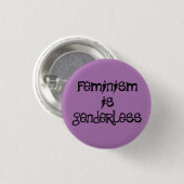 Feminisme is geen sekse ronde button 3,2 cm (Voorkant /achterkant)