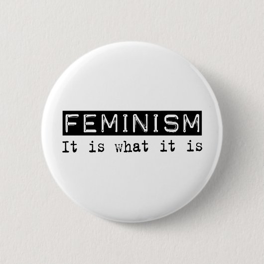 Feminisme is het ronde button 5,7 cm (Voorkant)