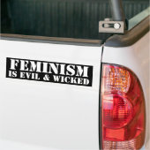 Feminisme is kwaad bumpersticker (Op Truck)