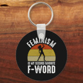 Feminisme is mijn tweede favoriete F-Word Sleutelhanger (Achterkant)