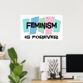 Feminisme is nooit meer poster (Thuiskantoor)