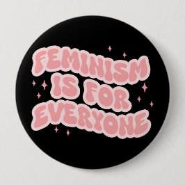 feminisme is voor iedereen een feministisch idee ronde button 4,0 cm