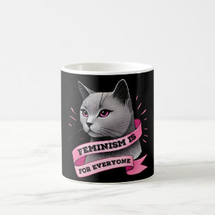 Feminisme is voor iedereen pro feminisme pro katte koffiemok