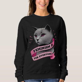 Feminisme is voor iedereen pro feminisme pro katte trui