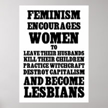 feminisme moedigt Poster van vrouwen aan