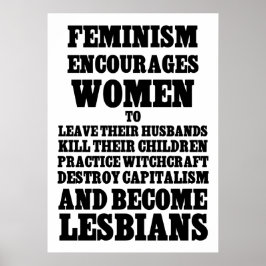 feminisme moedigt Poster van vrouwen aan