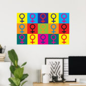 Feminisme Pop Art Poster (Thuiskantoor)