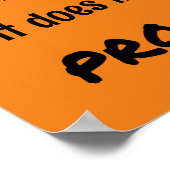 feminisme pro menselijke slogan oranje poster (Hoek)