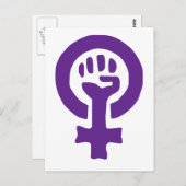 Feminisme-symbool Briefkaart (Voorkant / Achterkant)